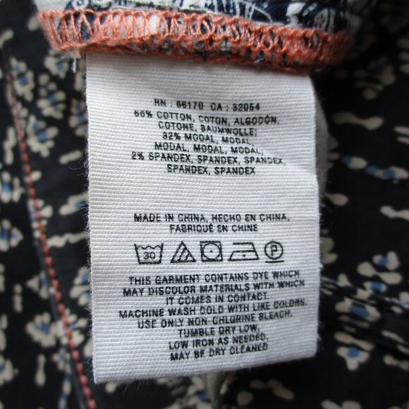 Pilcro Pants Women 28 Black Geometric Ankle Zip Serif Stretch Anthro Fit 30x28 - Picture 15 of 16